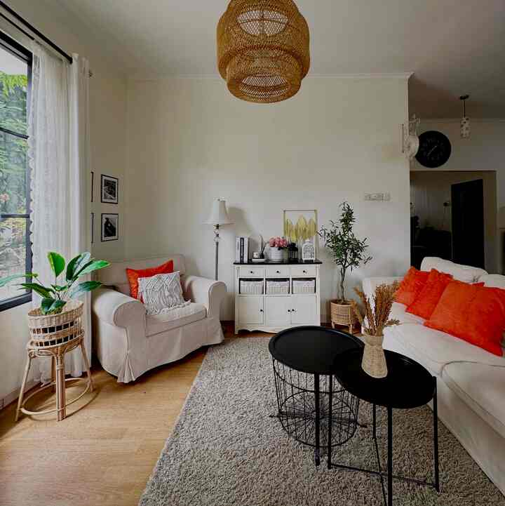 The living room plus functions as a family room. Because our guests are also considered family. 🥰🥰. We bought almost all of our furniture from Ikea and Informa. And we bought the decoration prints on the Shopee marketplace. 😍😍


#scandinavianstyle
#homesdesign
#homeideas
#livingroomdesign
#sofaideas
