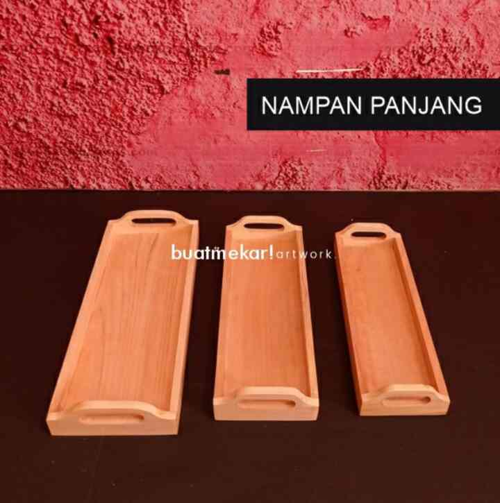 NAMPAN KAYU PANJANG / baki kayu / tray
