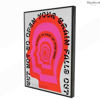 Bingkai Fiber Kamar Open Mind Wall Art Photowall