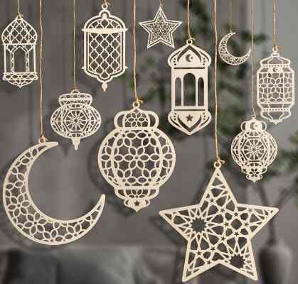 Ornamen Gantungan 3D Ramadhan / Lentera Islamic / Hiasan Bulan & Masjid