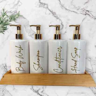 Botol Tempat Sabun Cair 500ml Pump Putih Aesthetic