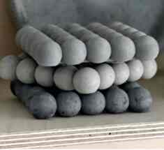 Tatakan Semen Boba - Alas Semen Persegi Scandinavian Concrete Coaster - Putih