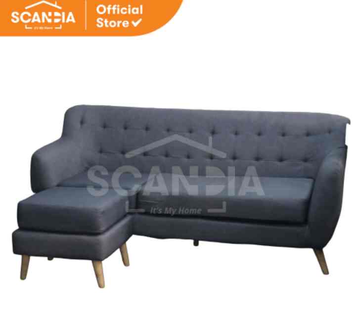 Sofa Chaiselongue Dejug Kursi Bangku L 202x138x88 Cm Graphite