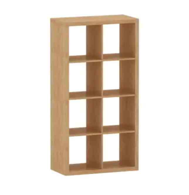 Dallas Rak Buku 8 Kompartemen - Cokelat Oak