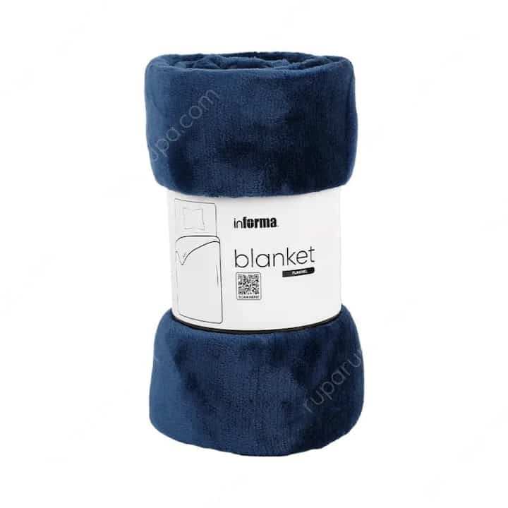 Selimut Microfiber Solid - Biru Navy