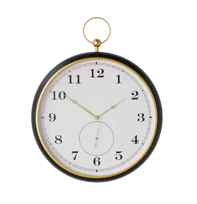 KUTTERSMYCKE Jam dinding, hitam