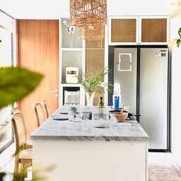 Starting our day with a sweet treat in our bright white kitchen! The girls can’t resist the aroma of freshly made crepes, lovingly topped with a decadent combination of chocolate and peanut butter jam. Mornings never tasted so good!
Swipe to see slide 2 where we started off with a blank canvas back in 2019 when we first moved in. Our open white kitchen was designed and built in 2020 during the pandemic. 
#MyDreamKitchen
#IdeDekorDapur
#DapurEstetik
#Scandinavian
#minimalist
#whitekitchen
#openkitchen
#NordicHome
#theabchaven 