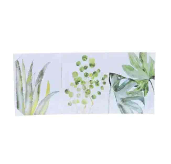 Hiasan Dinding 30x40 Cm Set 3 Pcs Kanvas Print Leaves