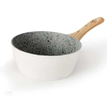 Cypruz Sauce Pan Panci Susu 18 cm White Granite