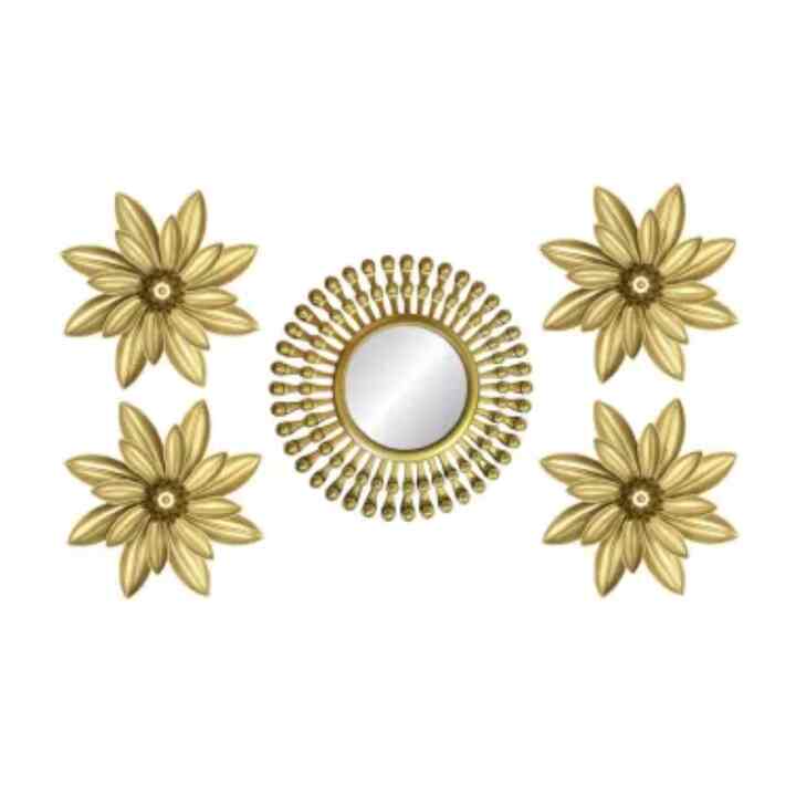 Hiasan Dinding 35x35 Cm Set 5 Pcs - Gold