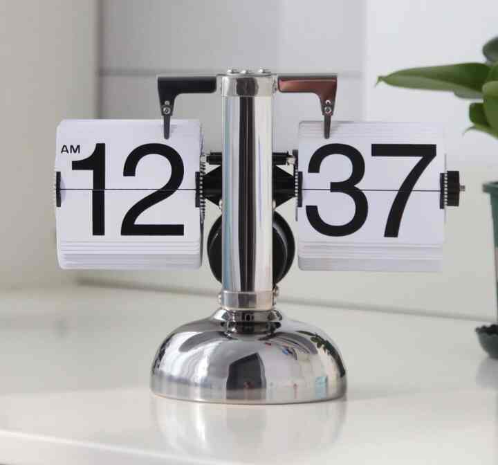 Jam Meja Klasik Kamar Vintage Retro Table Flip Clock Desk