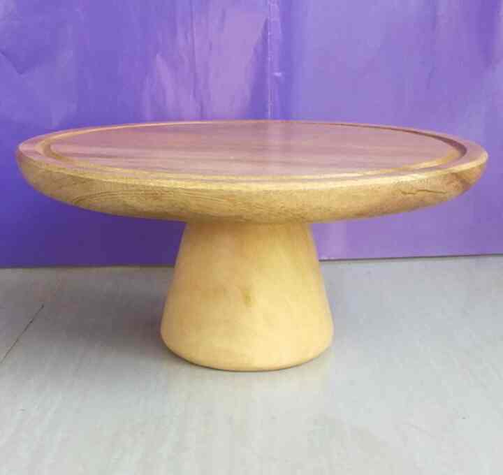 stand cake 25cm mahoni