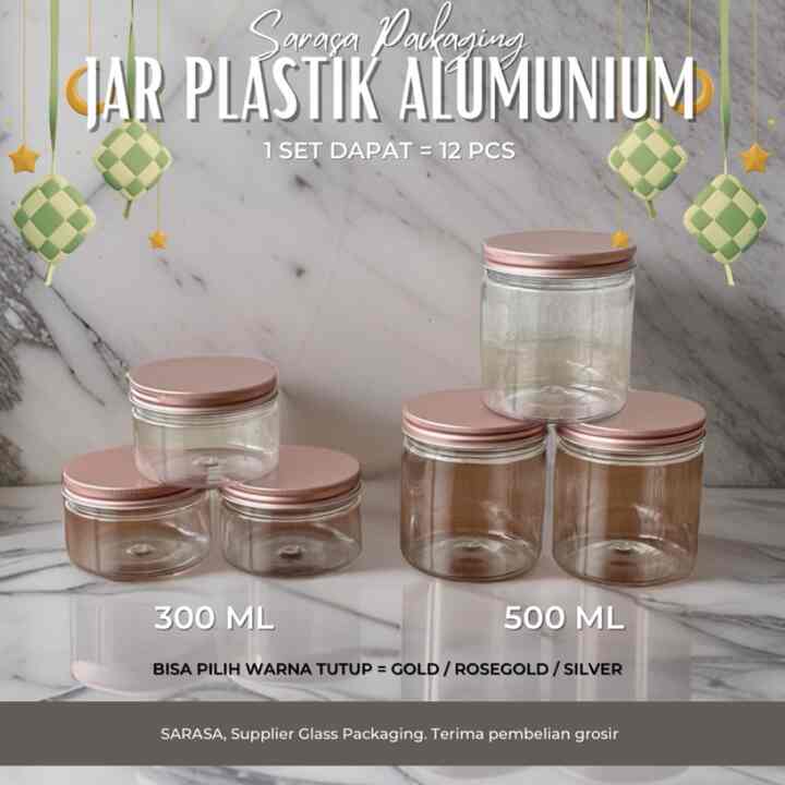 (12 PCS) Jar Toples Plastik PET 300ml 500 ml