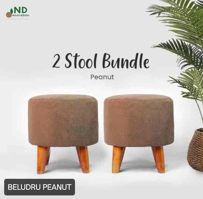 2 pcs Kursi Stool Bulat