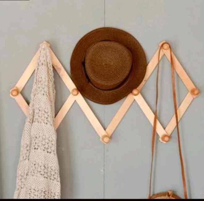 KT78- Kapstok Kayu Lipat/gantungan baju kayu lipat/gantungan lipat
