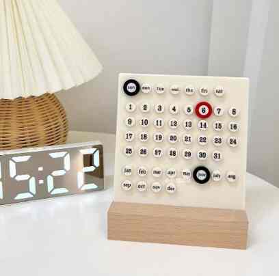 Kalender Meja Abadi Permanent Calendar Diy Kalender