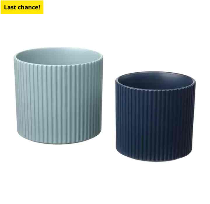 DAKSJUS Set 2 buah pot, biru