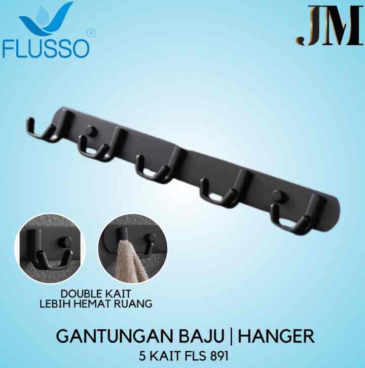 Flusso Gantungan Baju black/hitam