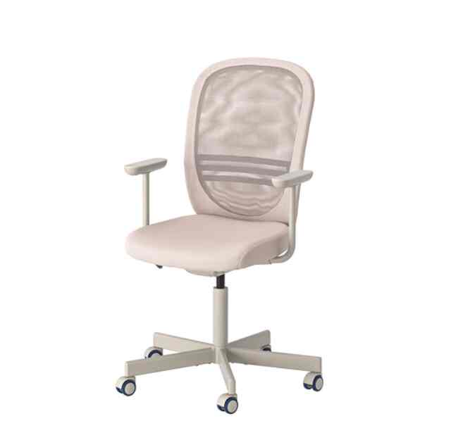 FLINTAN Kursi kantor dgn sndrn tangan, krem