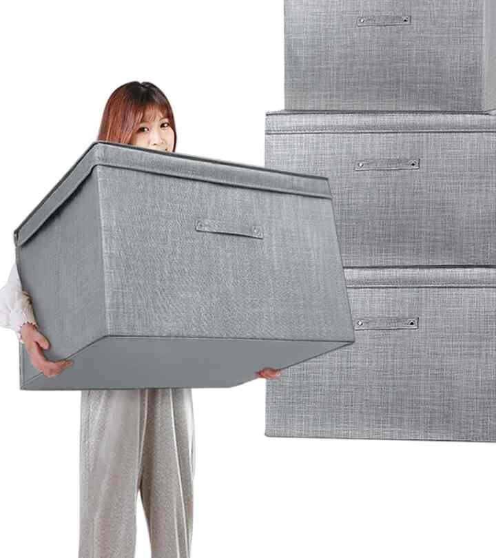 60/120L Foldable Storage Box Baju Kotak Penyimpanan Serbaguna