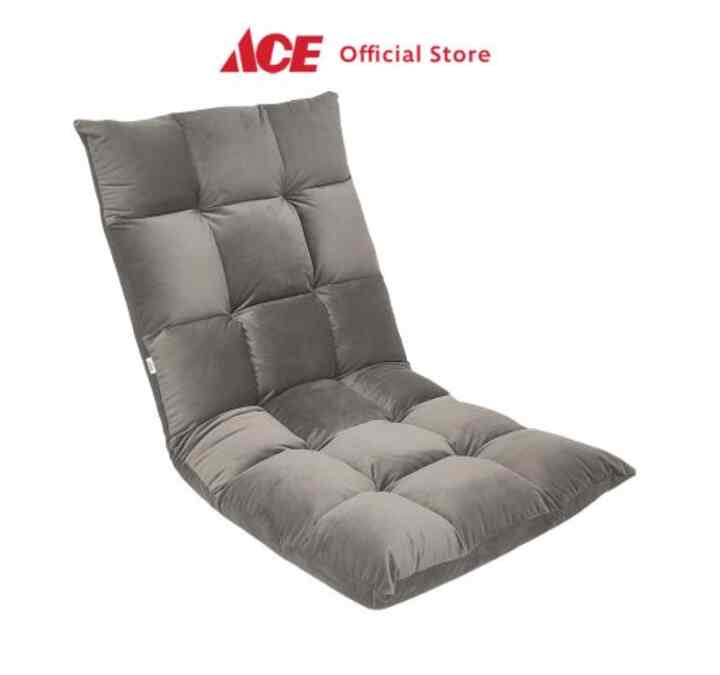 Amadeus Kursi Lesehan Lipat Velvet - Abu-Abu