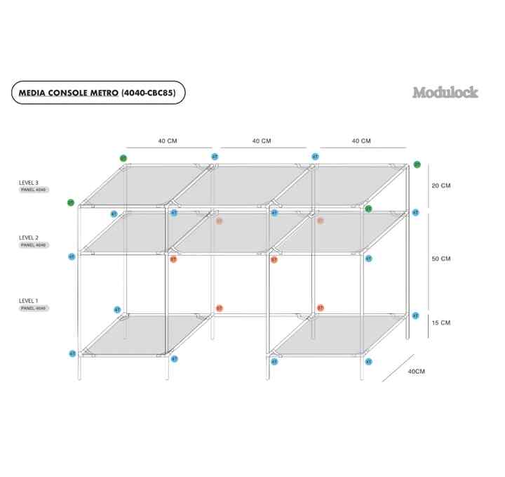 Media Console Metro Set