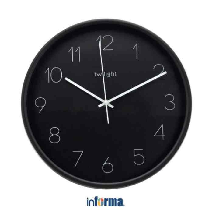Jam Dinding 30 cm Plastik - Hitam