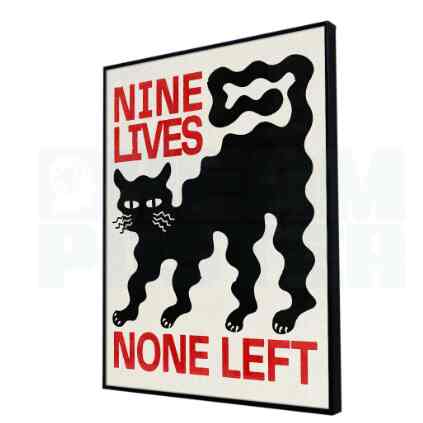 Poster Dinding Aesthetic | Frameblock Ukuran A3 30x40 cm | Poster Nine Lives