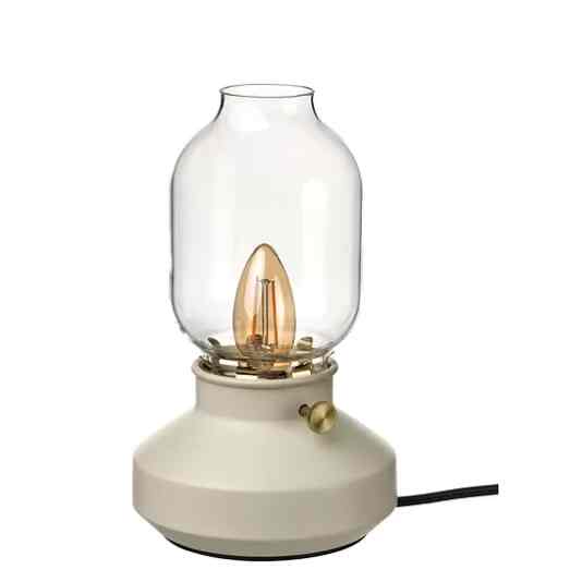 TÄRNABY Lampu meja, dapat diredupkan krem, 25 cm