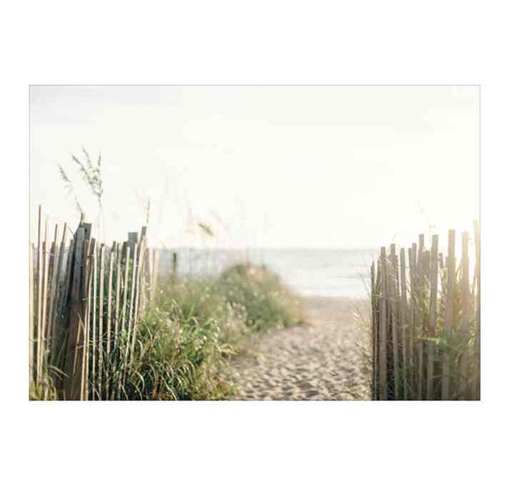 BJORKSTA Gambar, jalan menuju pantai, 200x140 cm