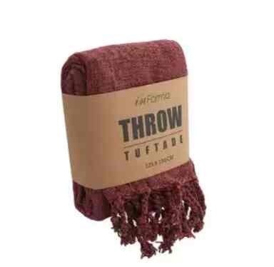 INFORMA - SELIMUT- THROW TUFTADE WINE 125X150CM