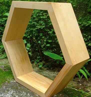 RAK HEXAGONAL DEKORASI DINDING HIASAN DINDING MINIMALIS