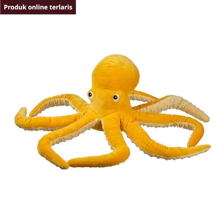 BLÅVINGAD Boneka, gurita/kuning, 50 cm