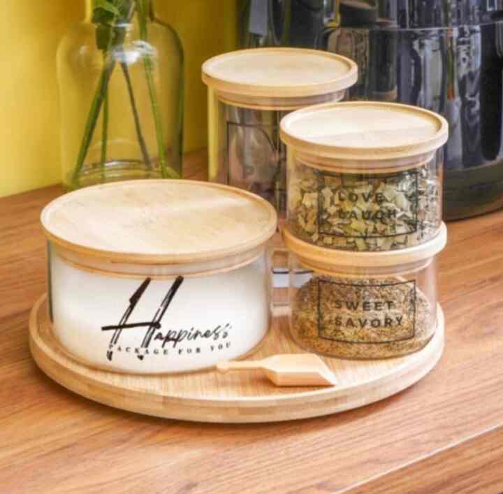 toples putar Hailey set of 4 dengan tray