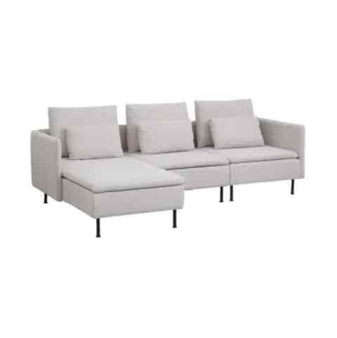 Levi Sofa Modular Sudut Fabric Jx012-09 - Krem Beige