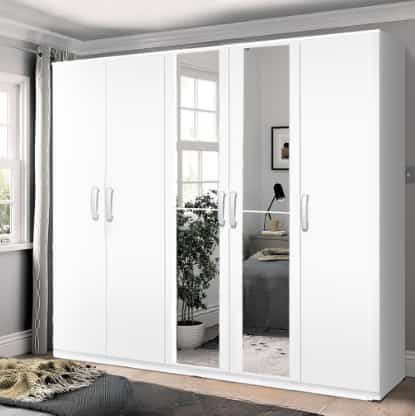 Lemari 5 pintu Lemari Pakaian Lemari Baju Dengan Cermin