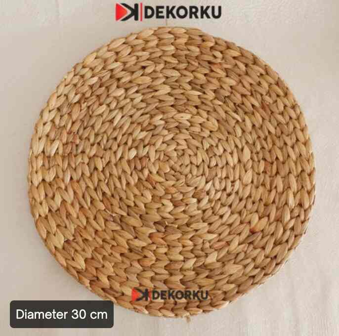 Placemat Anyaman Eceng Gondok 30 cm