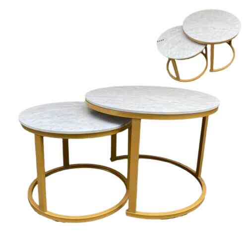 Meja Sisi Granit Bundar