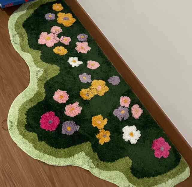 flower garden tufted mat | keset karpet estetik kebun bunga