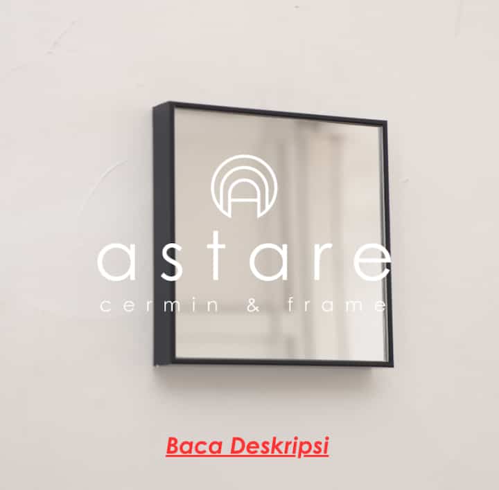 Cermin dinding tempel persegi