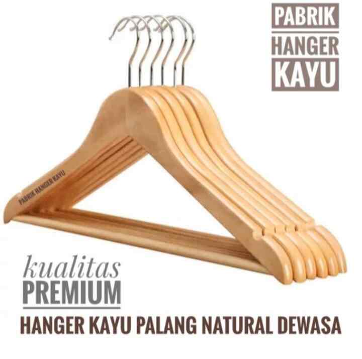 HANGER KAYU (ISI 10 PCS)