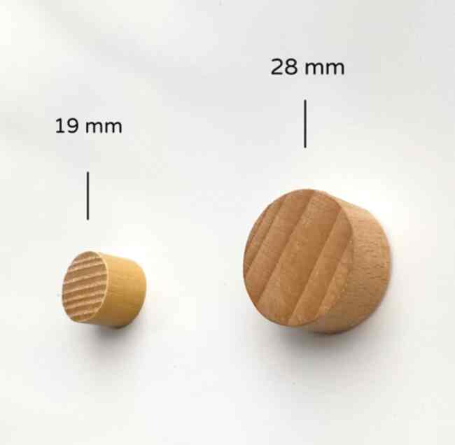 Pin magnet kayu DIY foto magnet - Natural Kayu, D 19mm