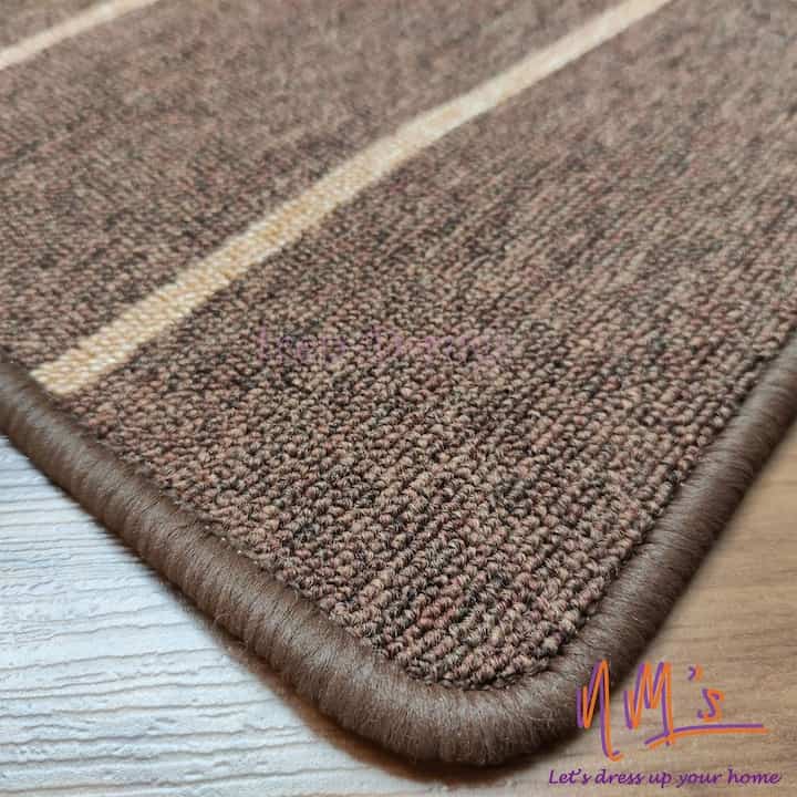 Keset dapur stripes line brown beige