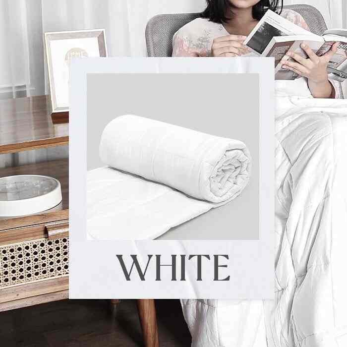 Selimut Berat Weighted Blanket 5 kg, White