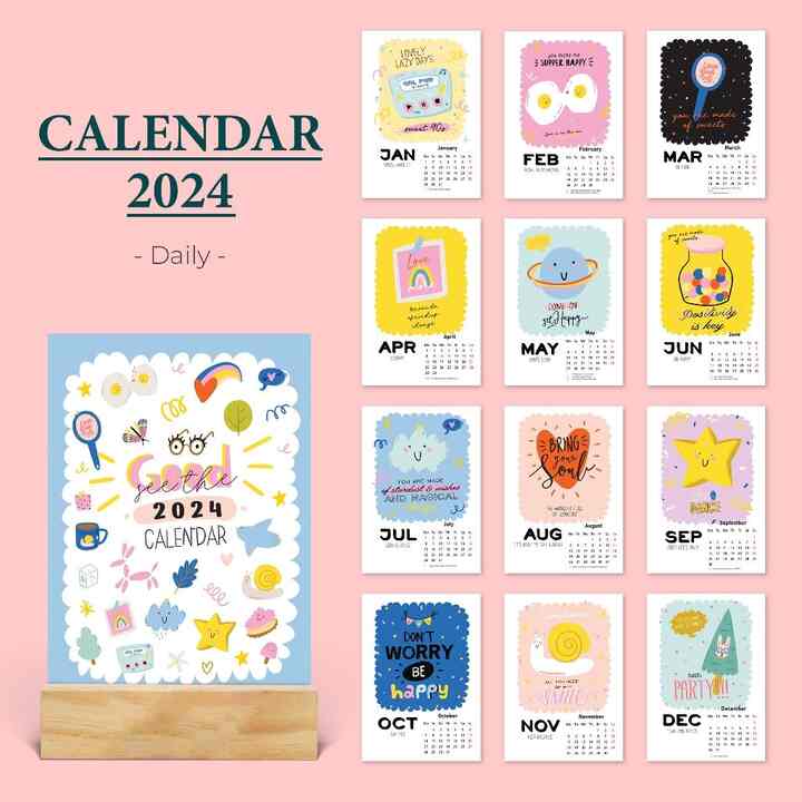 Calendar 2024 A6, Daily