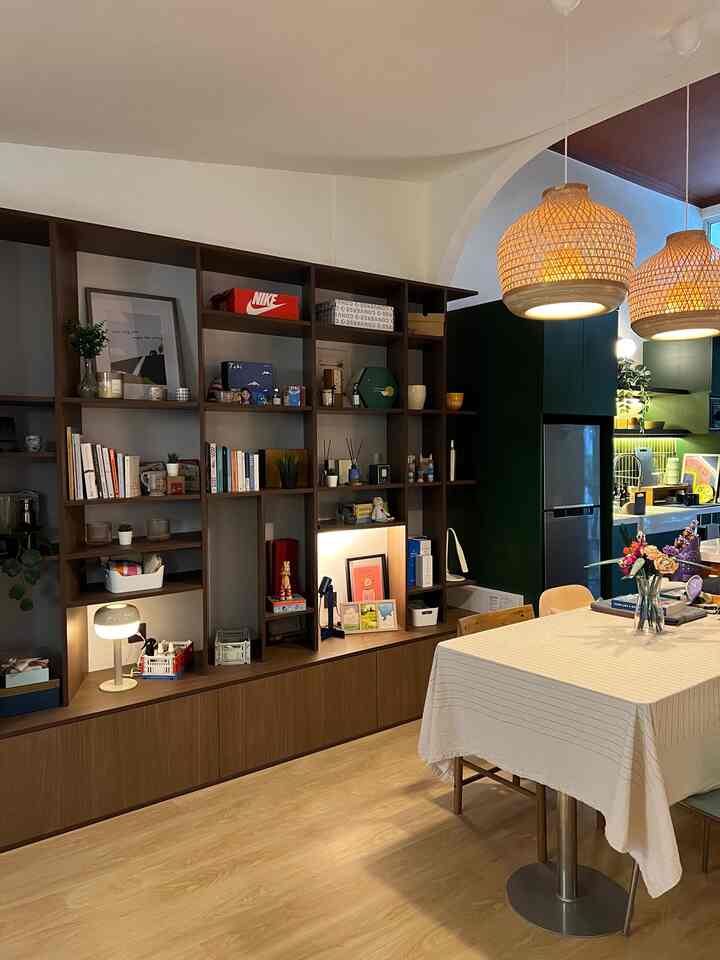 Keindahan cahaya hangat ✨ #LightingIdeas #DiningRoom #MidCenturyModern #LivingAlone #RoomDecorIdeas