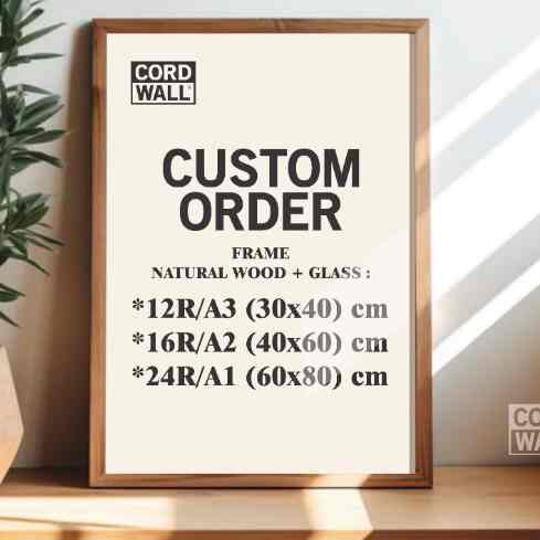 Cordwall Poster Bingkai Custom Frame Kayu Natural