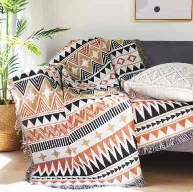 ANKARA Throw Blanket | Selimut sofa rajut dua sisi motif