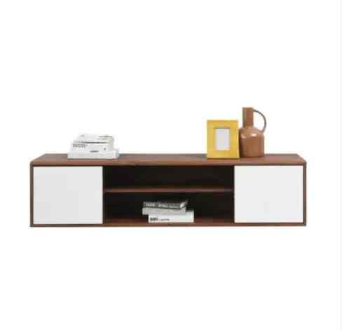 Mandy Kabinet Dinding - Putih/cokelat Walnut