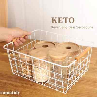 KETO Keranjang Besi putih